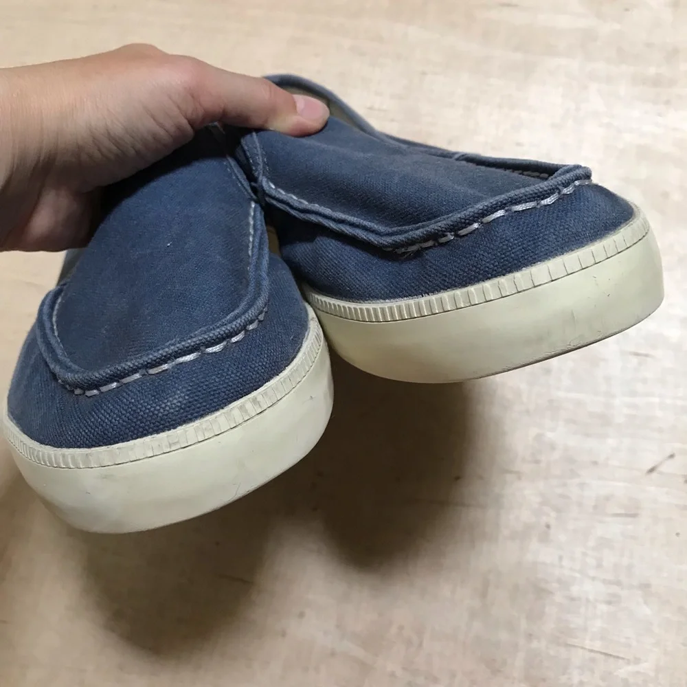 Timberland 1973 Men’s Blue Canvas Slip-On Loafers Size 10.5
